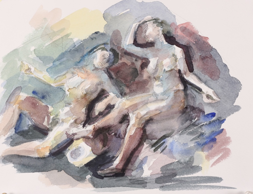 Tracian Women; watercolor, 28 x 38 cm, 2011