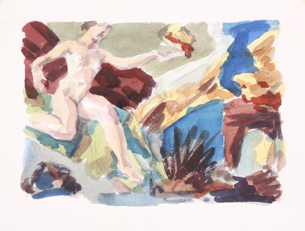 Wondrous Head; watercolor, 26 x 32 cm, 2012