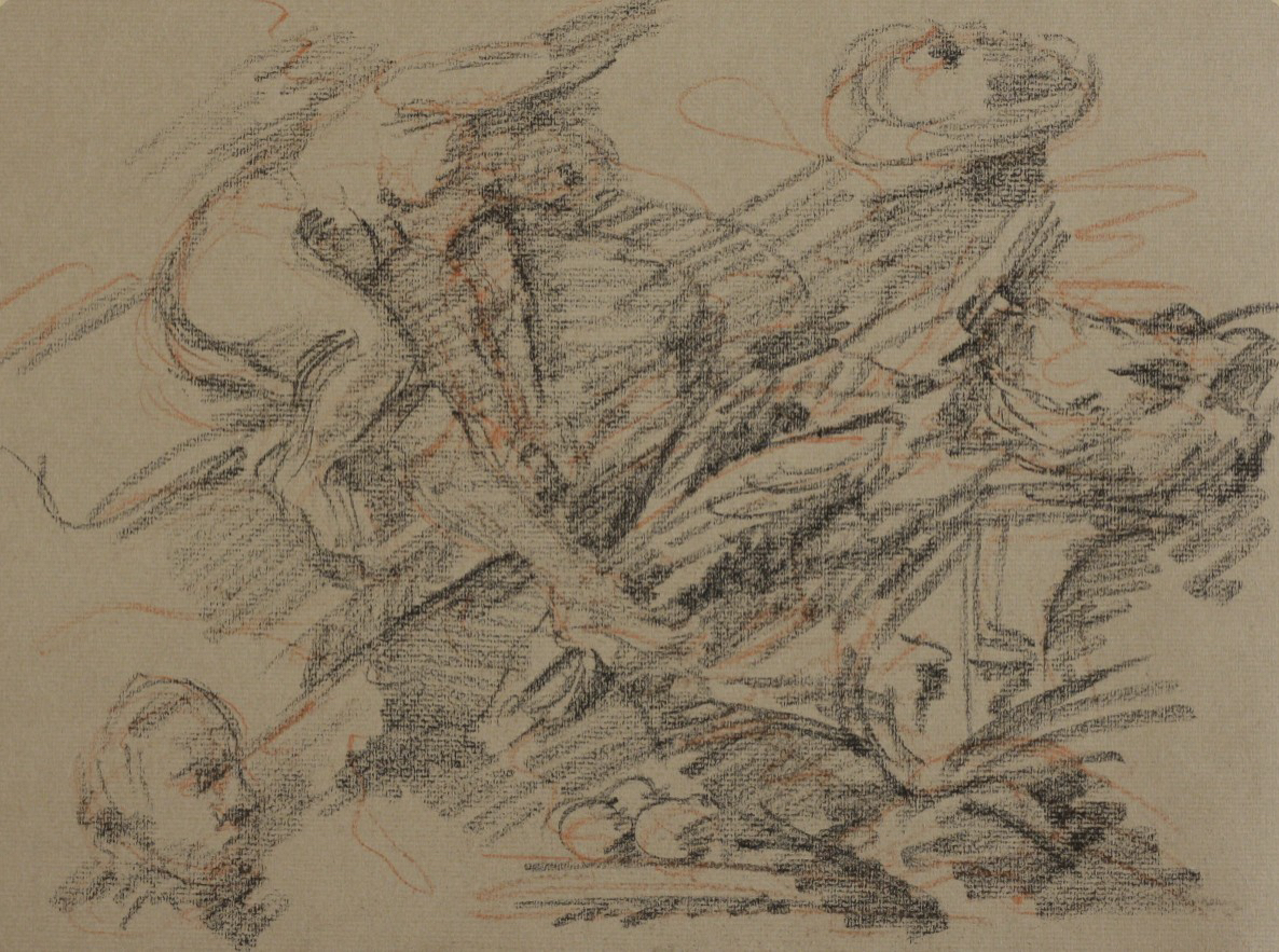The Hospitality of the Wonderous Head; chalk on paper, 24 x 31 cm, 2011