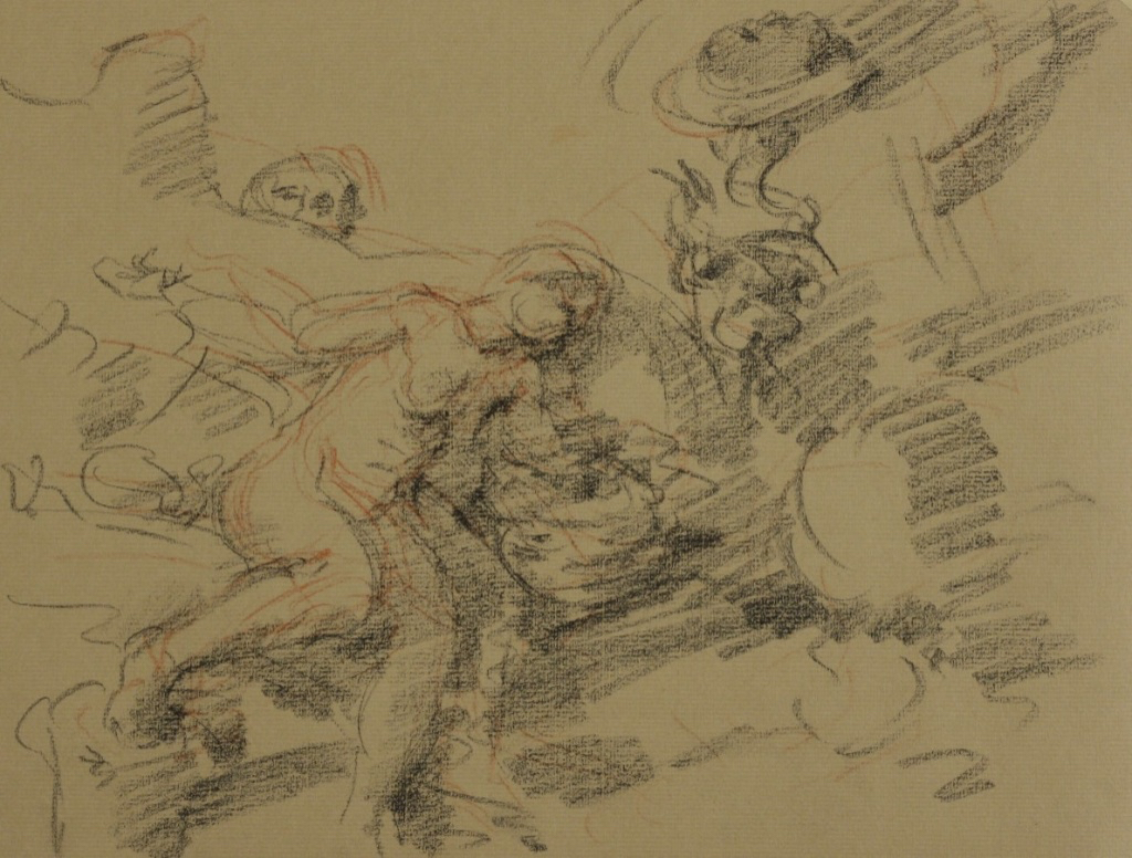 The Hospitality of the Wonderous Head; chalk on paper, 24 x 31 cm, 2011
