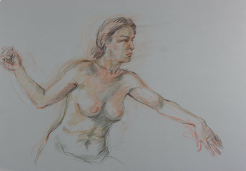 Siblyl; chalk on paper, 70 x 100 cm, 2012