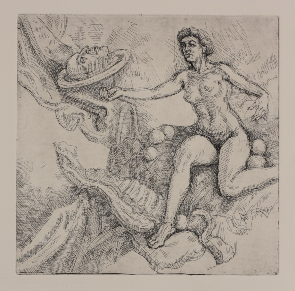 Wondrous Head; etching, 25 x 25 cm, 2014