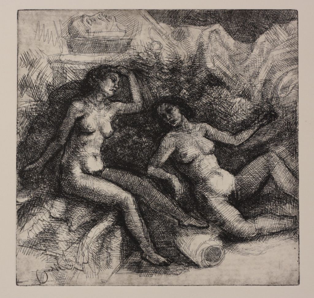 Thracian Women; etching/drypoint, 25 x 25 cm, 2014