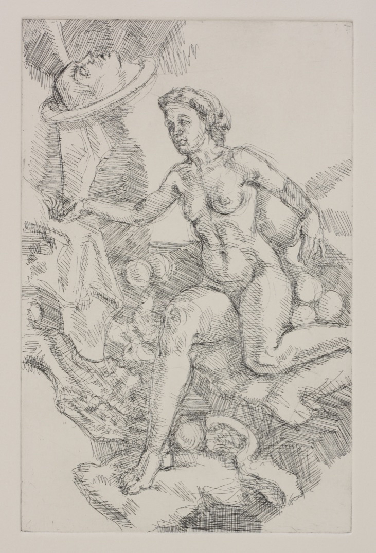 Wondrous Head; etching, 25 x 16 cm, 2014
