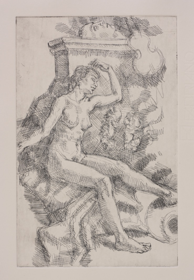 Thracian Women; etching, 25 x 16 cm, 2014
