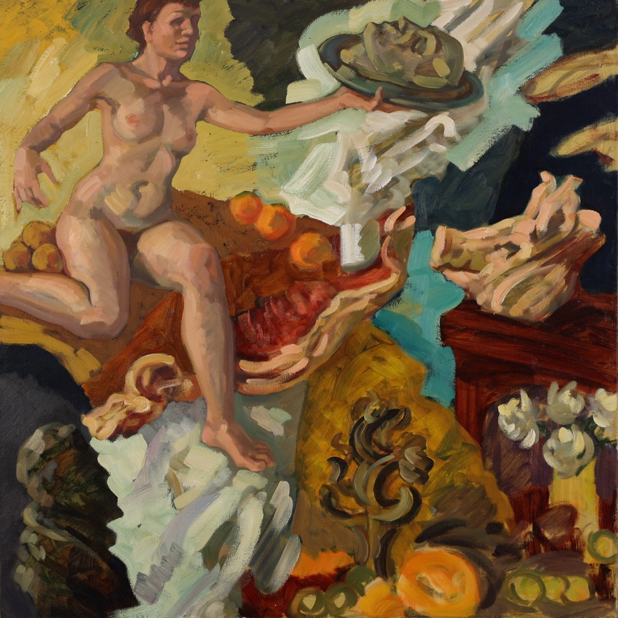 Wondrous Head; oil on canvas, 90 x 90 cm, 2012