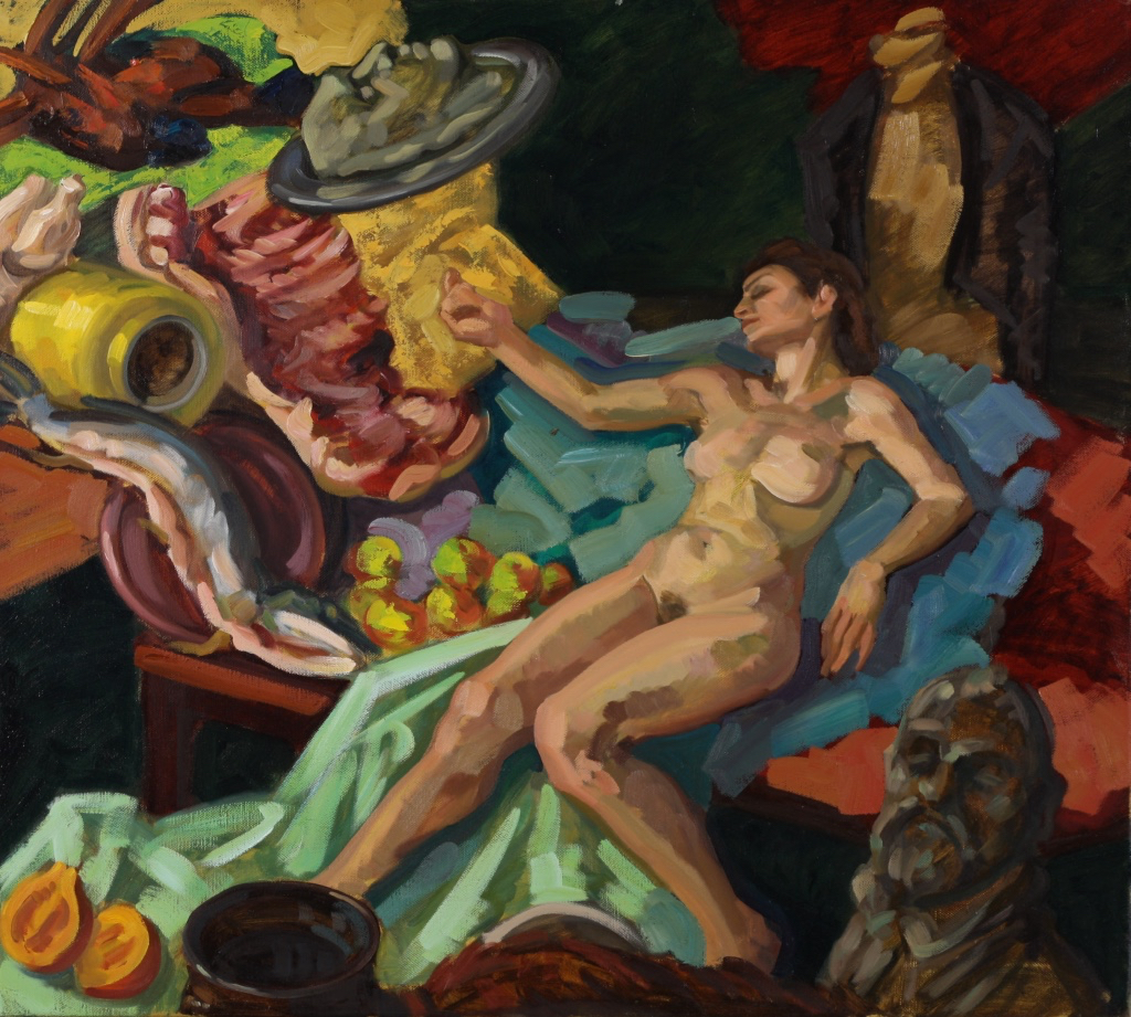 Uncorrupted Head; oil on canvas, 90 x 100 cm, 2012